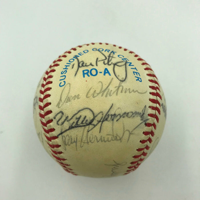 1985 Detroit Tigers Team Signed Official American League Baseball With JSA COA