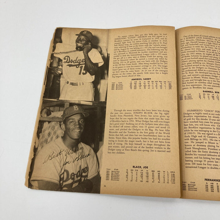 1955 Brooklyn Dodgers W.S. Champs Team Signed Yearbook Jackie Robinson JSA COA