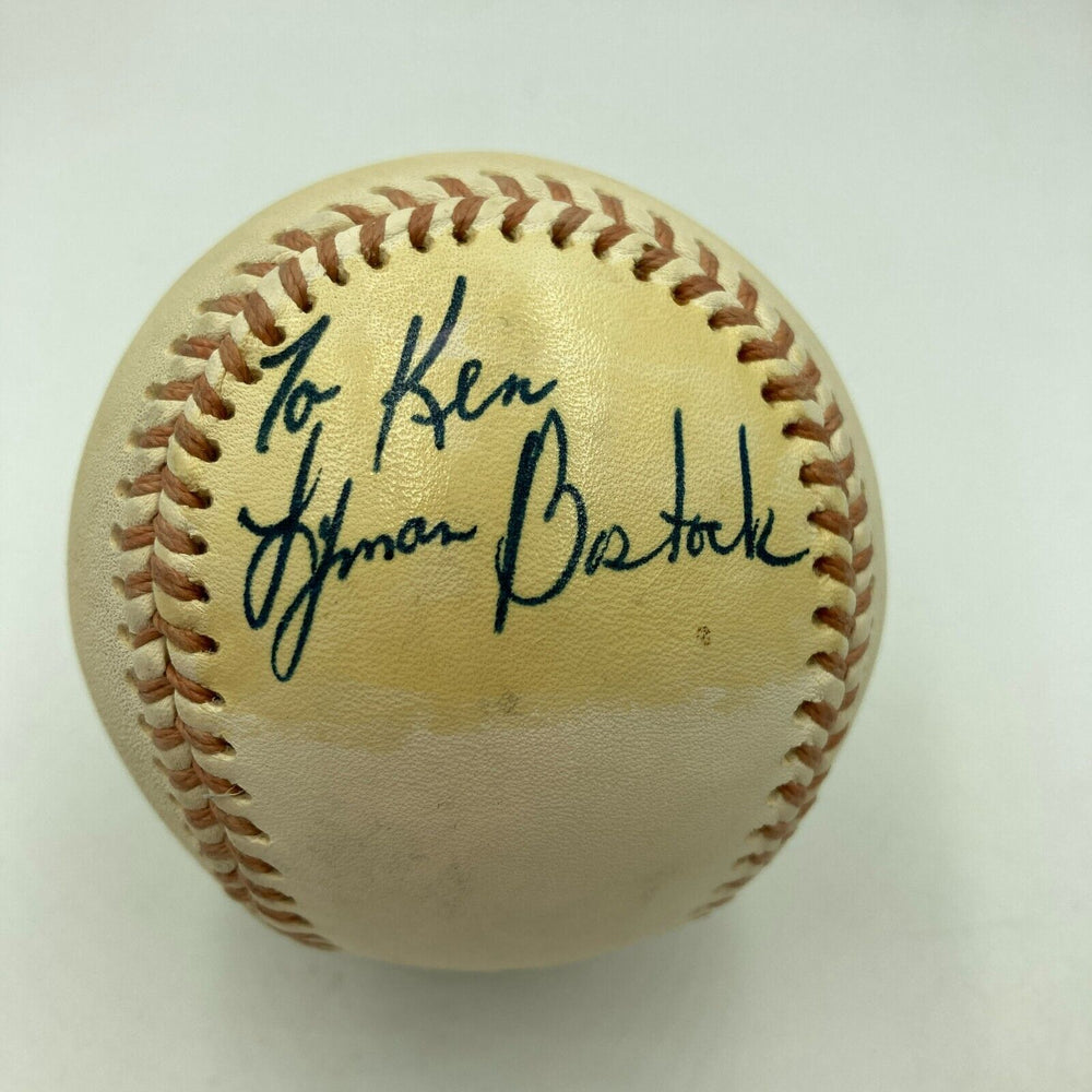 RARE Lyman Bostock Single Signed Baseball Murdered In 1978 JSA COA