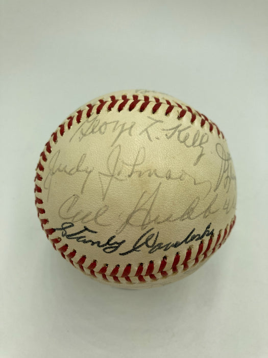 1976 HOF Induction Signed Baseball Lloyd Waner Stan Coveleski Rube Marquard JSA