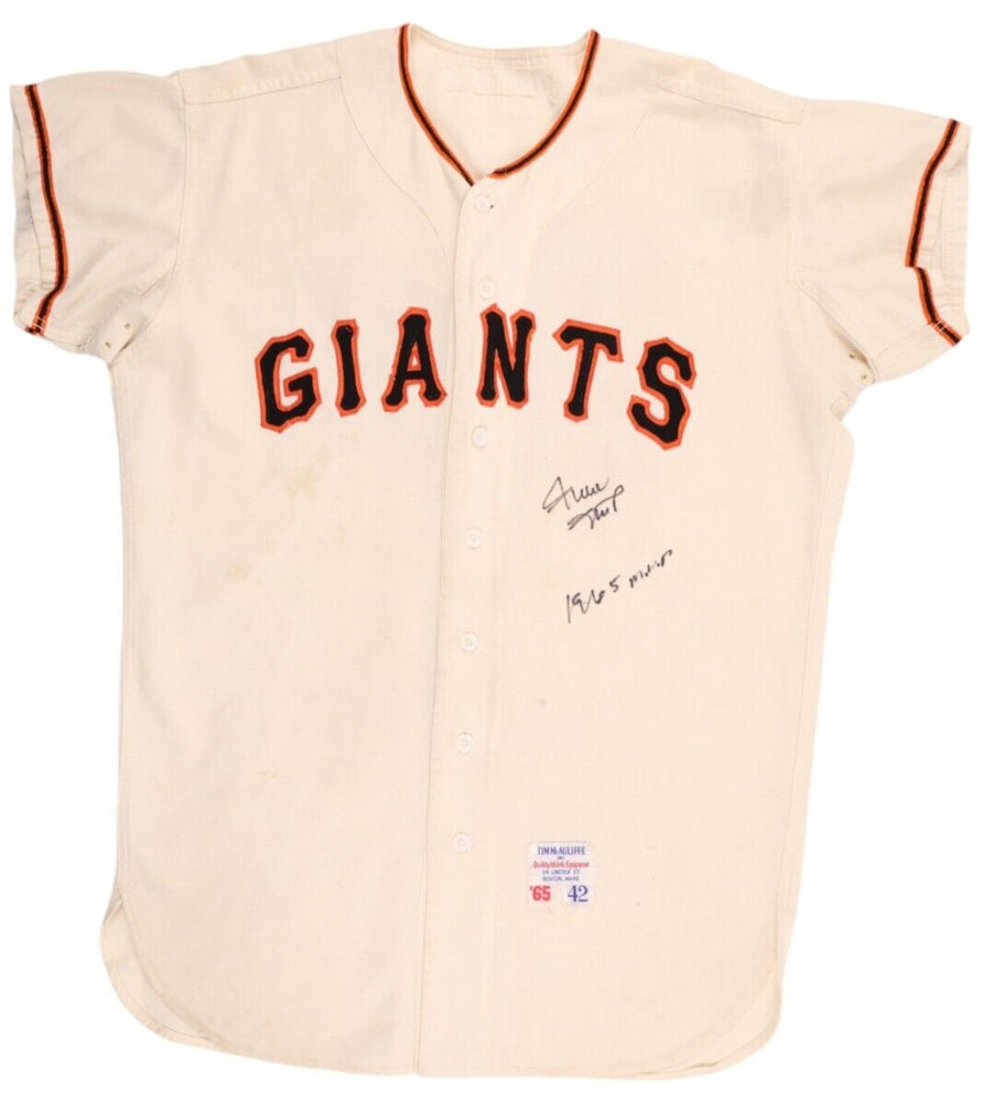 Willie Mays 1965 MVP Signed San Francisco Giants Game Used Jersey PSA DNA COA