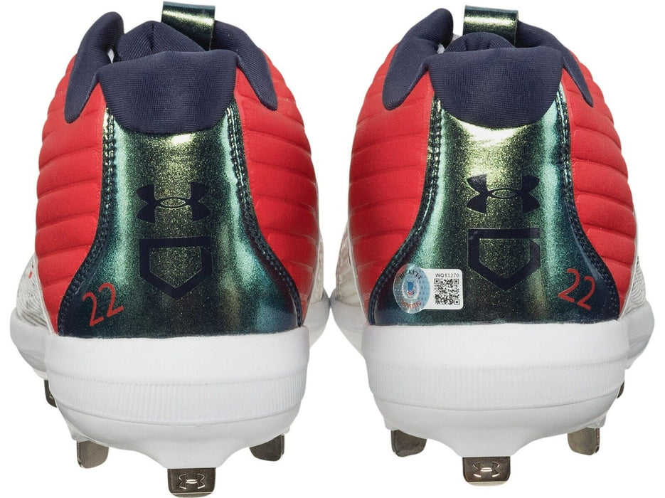 Juan Soto Signed Heavily Inscribed 2020 Game Issued Cleats Beckett Hologram