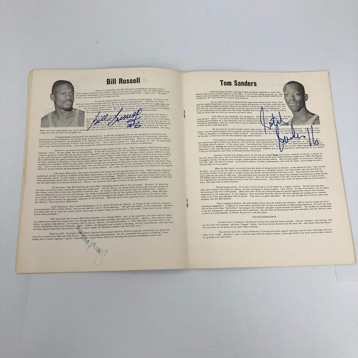 1962-1963 Boston Celtics NBA Champs Team Signed Yearbook Bill Russell JSA COA