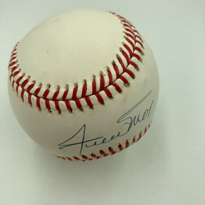 Beautiful Willie Mays Signed Autographed National League Baseball JSA COA