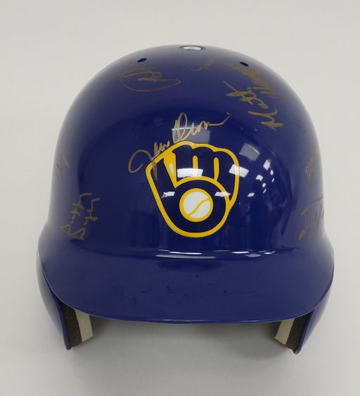 1993 Milwaukee Brewers Team Signed Authentic Helmet Beckett COA