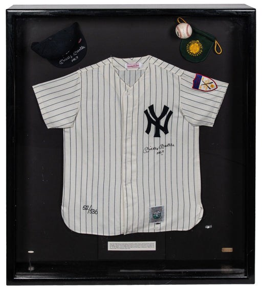 Magnificent Mickey Mantle Upper Deck UDA Signed Jersey, Hat & Baseball Display