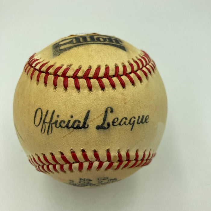 Satchel Paige Signed Official League Baseball Displays As Single Signed JSA COA