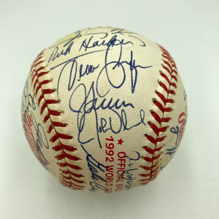 1992 Toronto Blue Jays World Series Champs Team Signed W.S. Baseball JSA COA