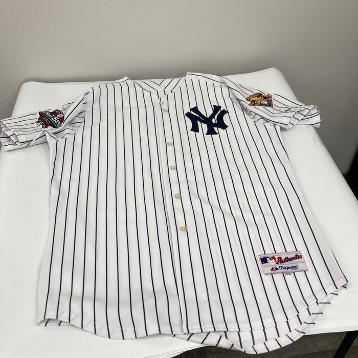 Derek Jeter Signed 2001 New York Yankees Majestic Game Jersey Steiner & JSA COA