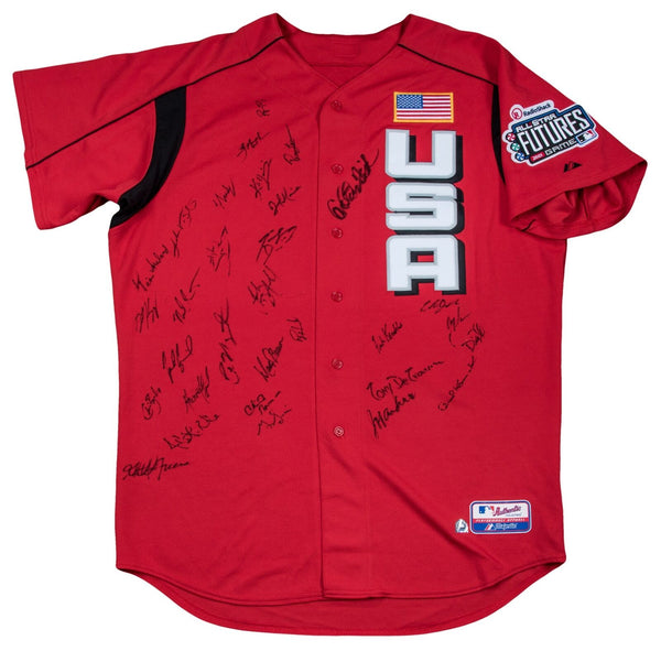 2003 All Star Futures Game Team Signed Jersey Joe Mauer Rookie JSA COA & MLB