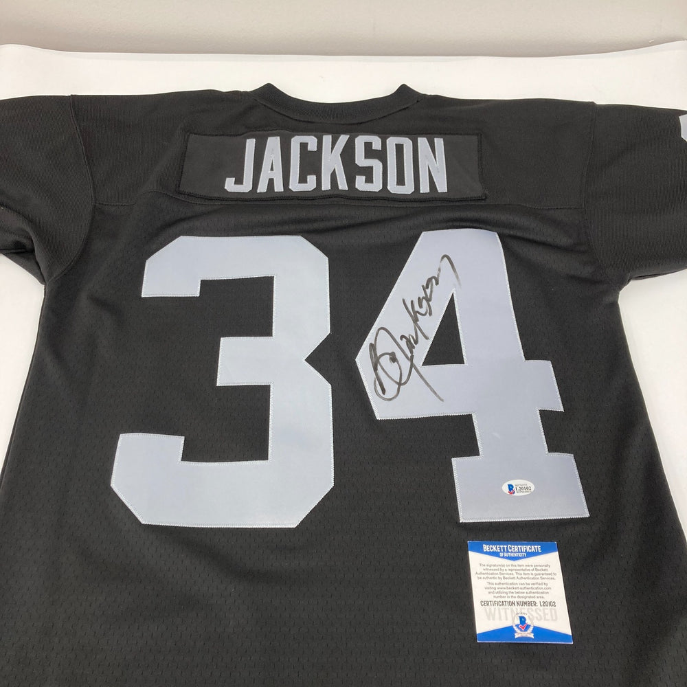 Bo Jackson Signed 1988 Oakland Raiders Mitchell & Ness Jersey Beckett COA