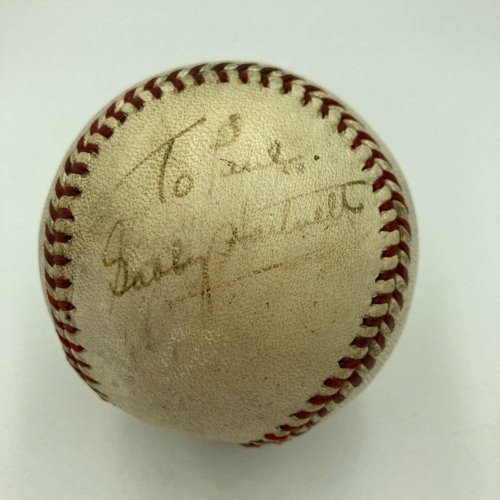 Gabby Hartnett Single Signed 1930's Official National League Baseball JSA COA