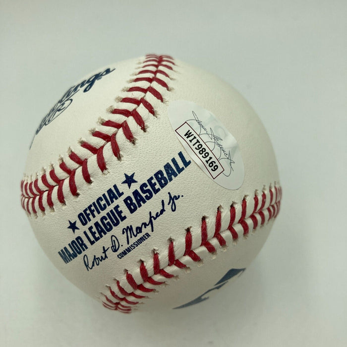 Alan Trammell Signed Heavily Inscribed STAT Baseball JSA COA