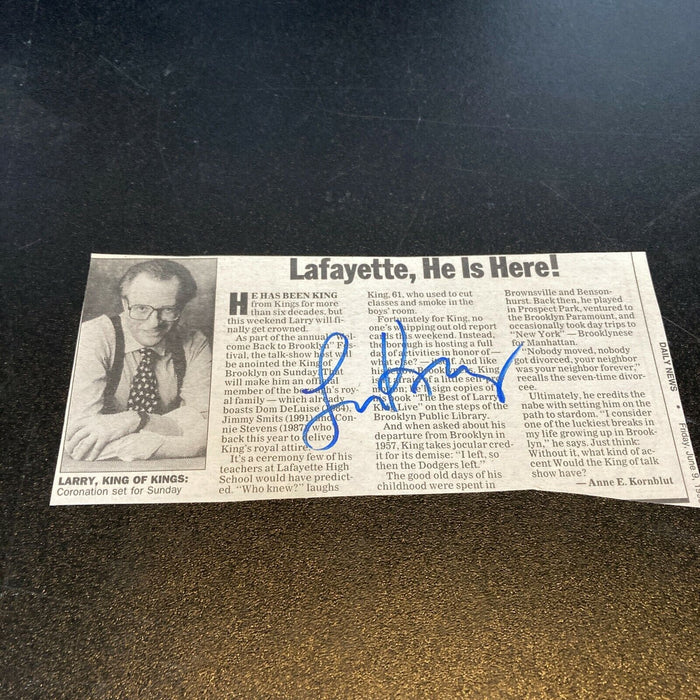 Lot Of 2 Larry King Signed Autographed News Photos