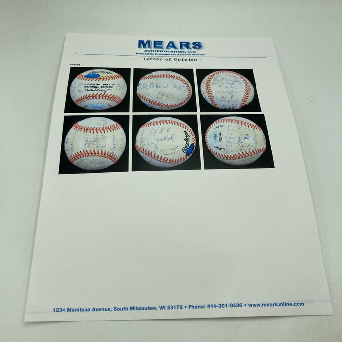 1986 World Series Signed National League Baseball From World Series Umpire JSA