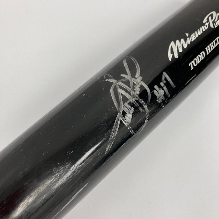 Todd Helton Signed Mizuno Game Issued Baseball Bat PSA DNA & Beckett COA