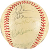 Joe Dimaggio Hank Aaron Hall Of Fame Multi Signed Baseball JSA COA