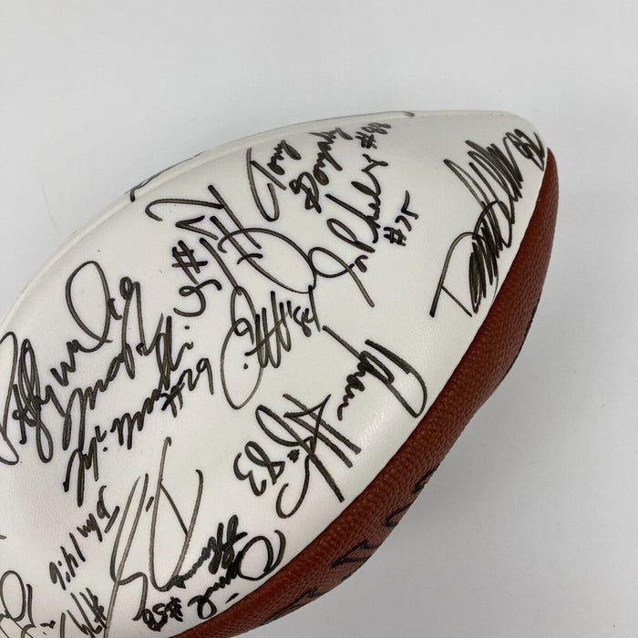 1997 Kansas City Chiefs Team Signed Football Marcus Allen & Tony Gonzalez JSA