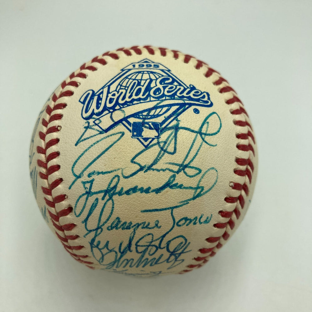 1995 Atlanta Braves World Series Champs Team Signed W.S. Baseball 30 Sig JSA COA