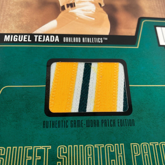 2003 Flair Miguel Tejada Game Used Patch Sweet Swatch Jumbo Baseball Card #/183