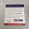 George Kell Signed Heavily Inscribed Stat Baseball PSA DNA COA