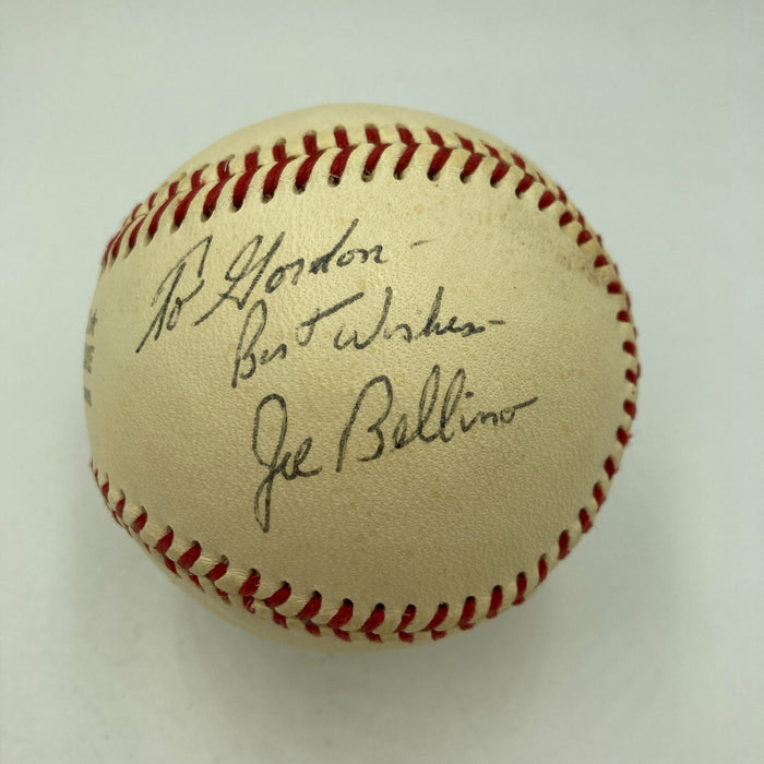 Joe Bellino Signed 1950's American League Cronin Baseball Heisman Trophy JSA