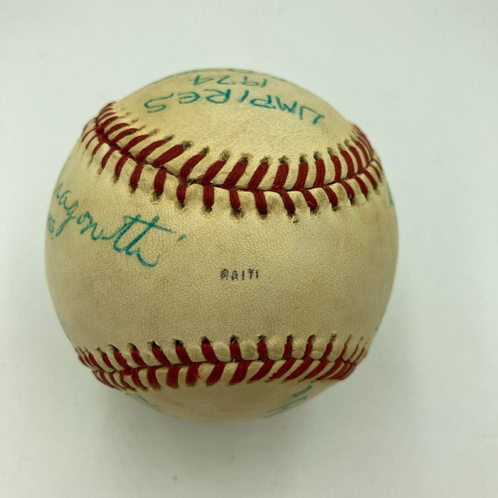 1974 Little League World Series Umpires Signed Baseball With Lefty Gomez JSA COA