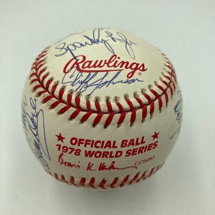 1978 New York Yankees World Series Champs Team Signed W.S. Baseball JSA COA
