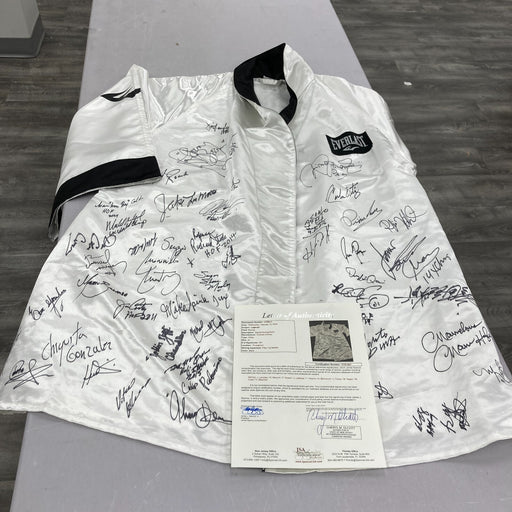 Boxing Hall Of Fame Legends Signed Everlast Boxing Robe 40+ Signatures JSA COA