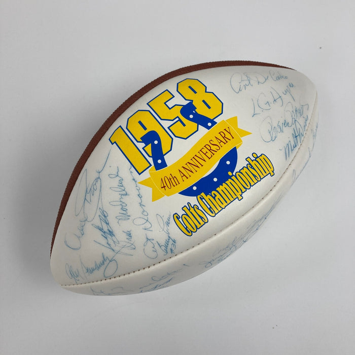 1958 Baltimore Colts NFL Champs Team Signed Football Johnny Unitas Estate JSA
