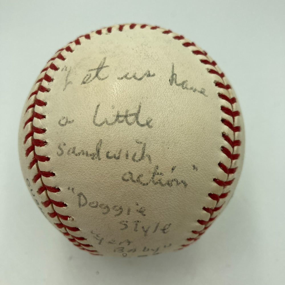 George Foster Signed Baseball To Lover With Provocative Inscription JSA