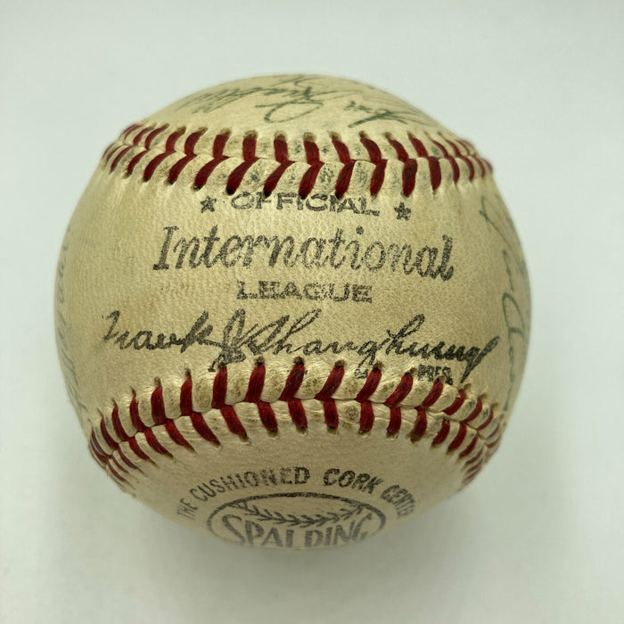 Satchel Paige Sweet Spot 1956 Miami Marlins Team Signed Baseball Beckett COA