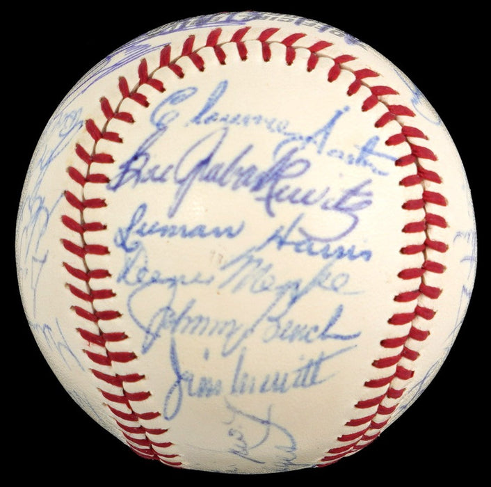 1970 All Star Game Team Signed Baseball Roberto Clemente Willie Mays JSA COA