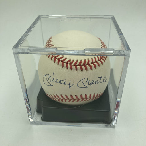 Mickey Mantle Signed American League Baseball PSA DNA Graded 10 GEM MINT