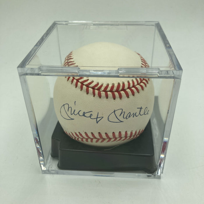 Mickey Mantle Signed American League Baseball PSA DNA Graded 10 GEM MINT