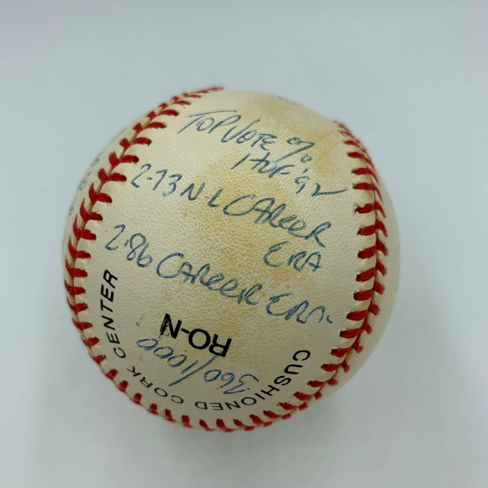 Rare Tom Seaver Signed Heavily Inscribed Career STAT Baseball With JSA COA