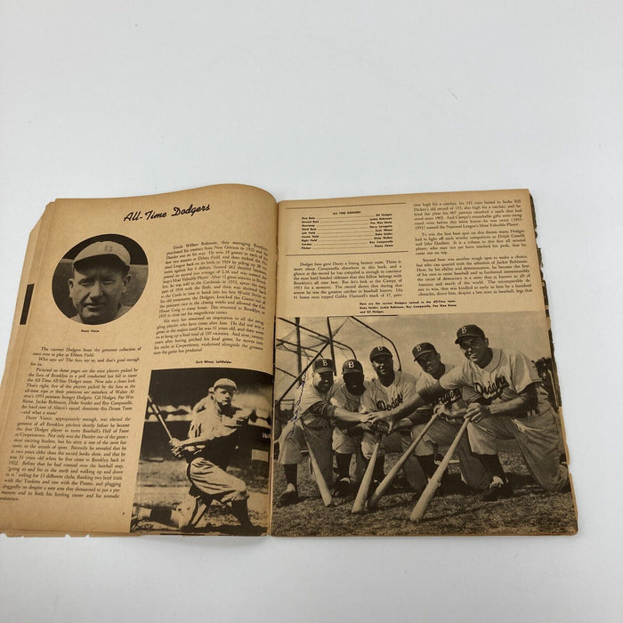 1955 Brooklyn Dodgers W.S. Champs Team Signed Yearbook Jackie Robinson JSA COA