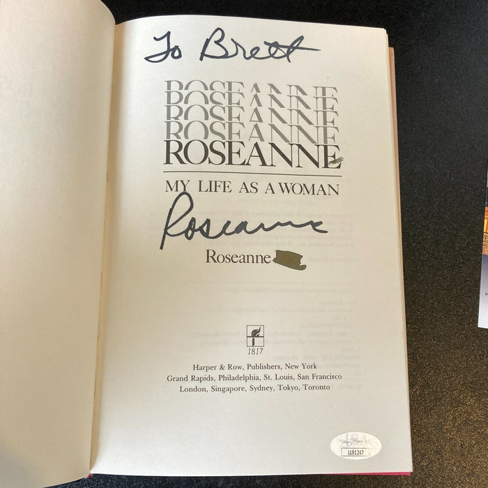 Roseanne Signed Autographed My Life As A Woman Book With JSA COA