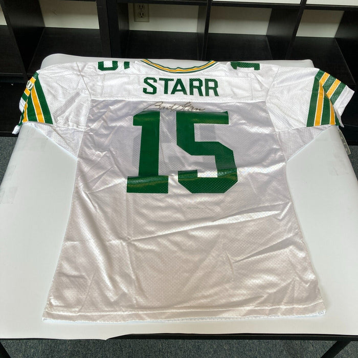 Bart Starr Signed Authentic Green Bay Packers Wilson Game Model Jersey JSA COA