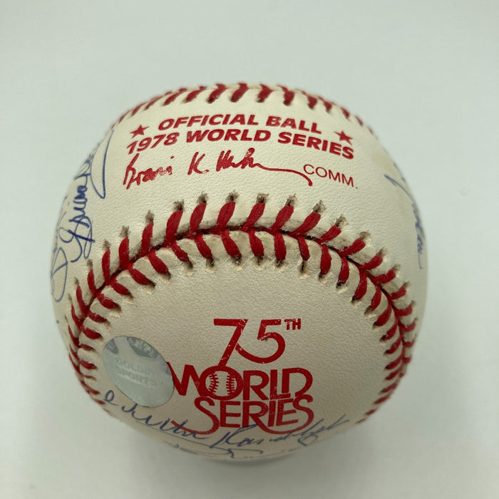 1978 New York Yankees World Series Champs Team Signed W.S. Baseball JSA COA