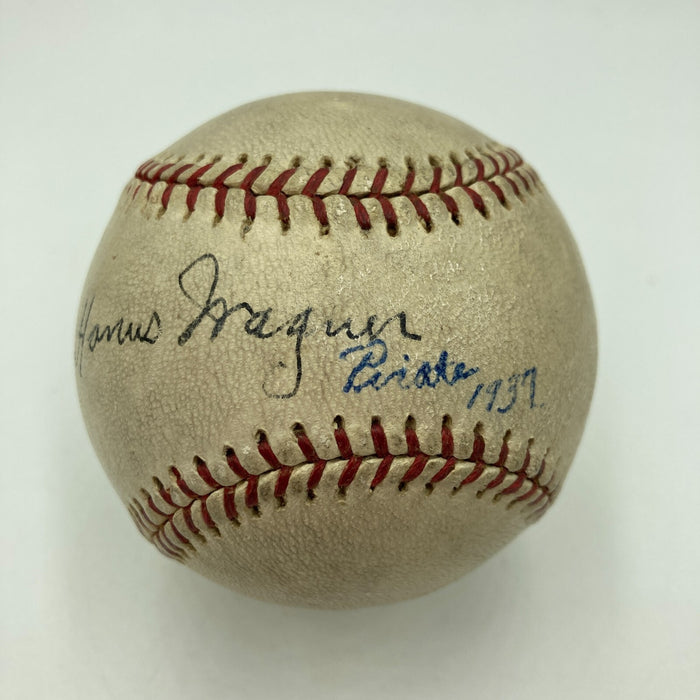 Beautiful Honus Wagner Single Signed Baseball JSA COA