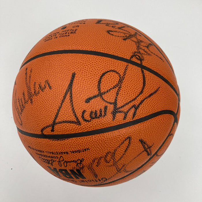 1997-98 Chicago Bulls NBA Champs Team Signed Game Basketball The Last Dance JSA