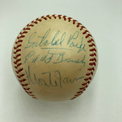Satchel Paige Roger Maris Stan Musial HOF Legends Signed 1960's Baseball Beckett