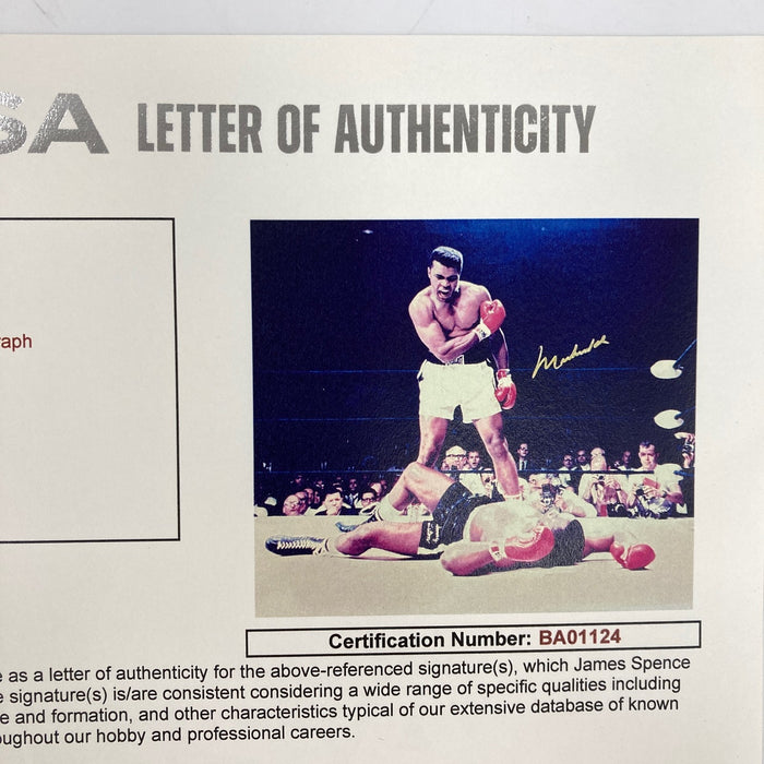 Muhammad Ali Signed 16x20 Photo VS. Sonny Liston JSA COA