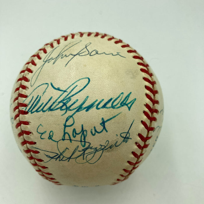 1953 New York Yankees World Series Champs Team Signed Baseball Mickey Mantle JSA