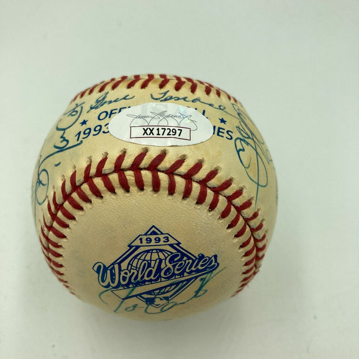 1993 Toronto Blue Jays World Series Champs Team Signed Baseball JSA COA