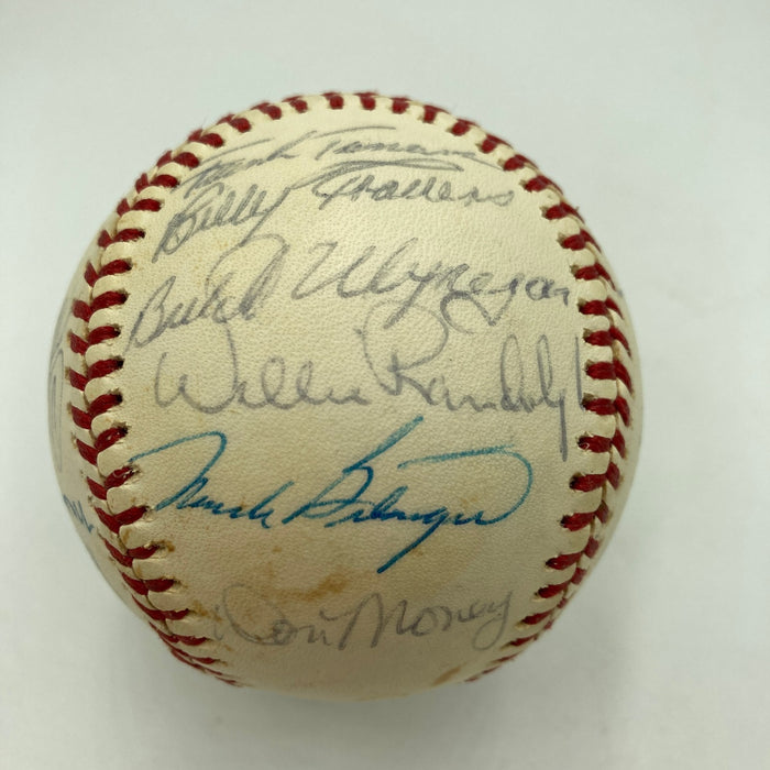 1976 American League All Star Game Team Signed Baseball Thurman Munson JSA COA