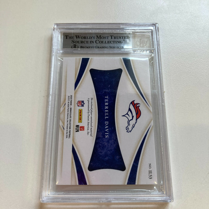 2020 Immaculate Collection Terrell Davis Game Used Patch #20/25 BGS 9 Mint