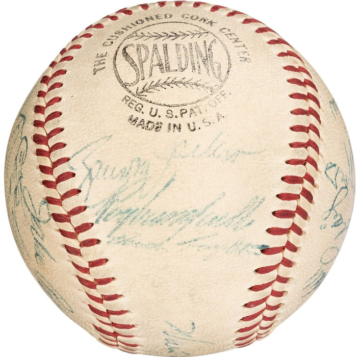 Jackie Robinson Roy Campanella 1956 Brooklyn Dodgers Team Signed Baseball PSA