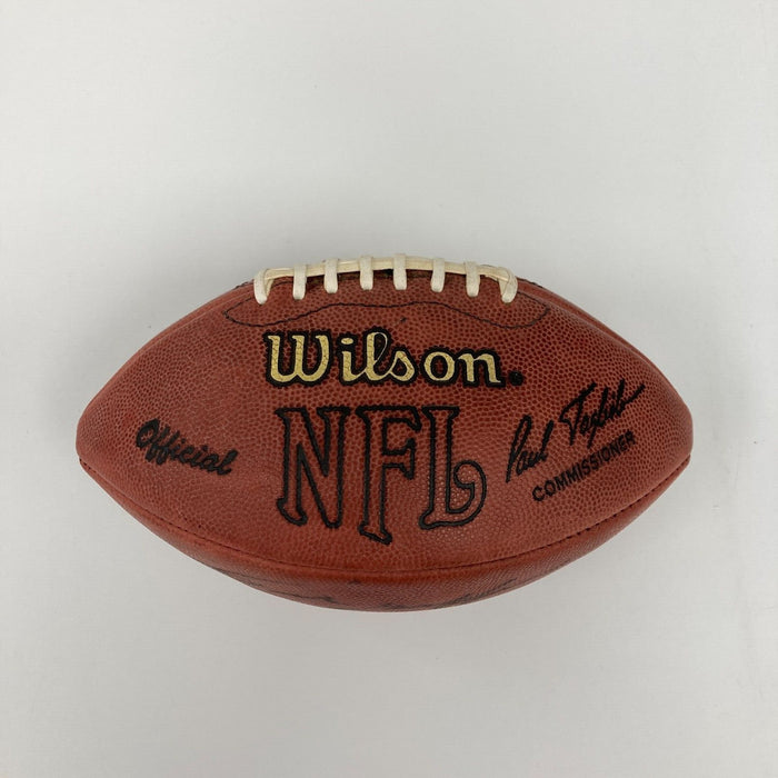 FRANK GIFFORD Hall Of Fame 1977 Signed NFL Football PSA DNA COA